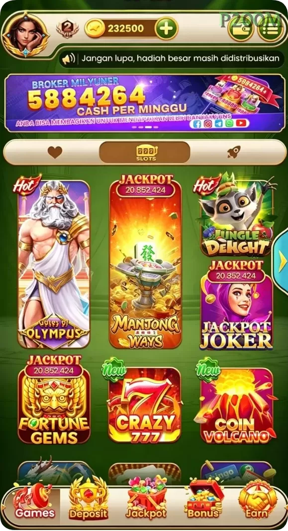 Screenshot galaxy77 nomor 1
